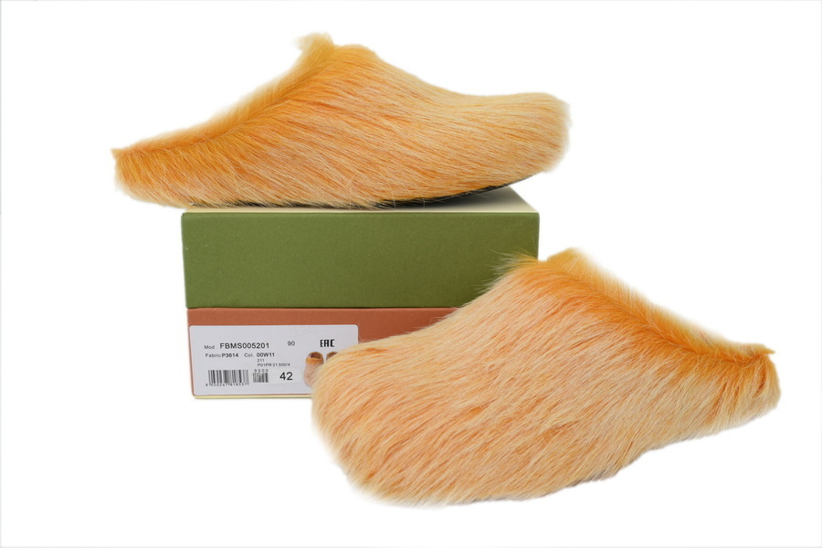 Marni Loafers Long-hair Calfskin Fussbett Tan Slippers