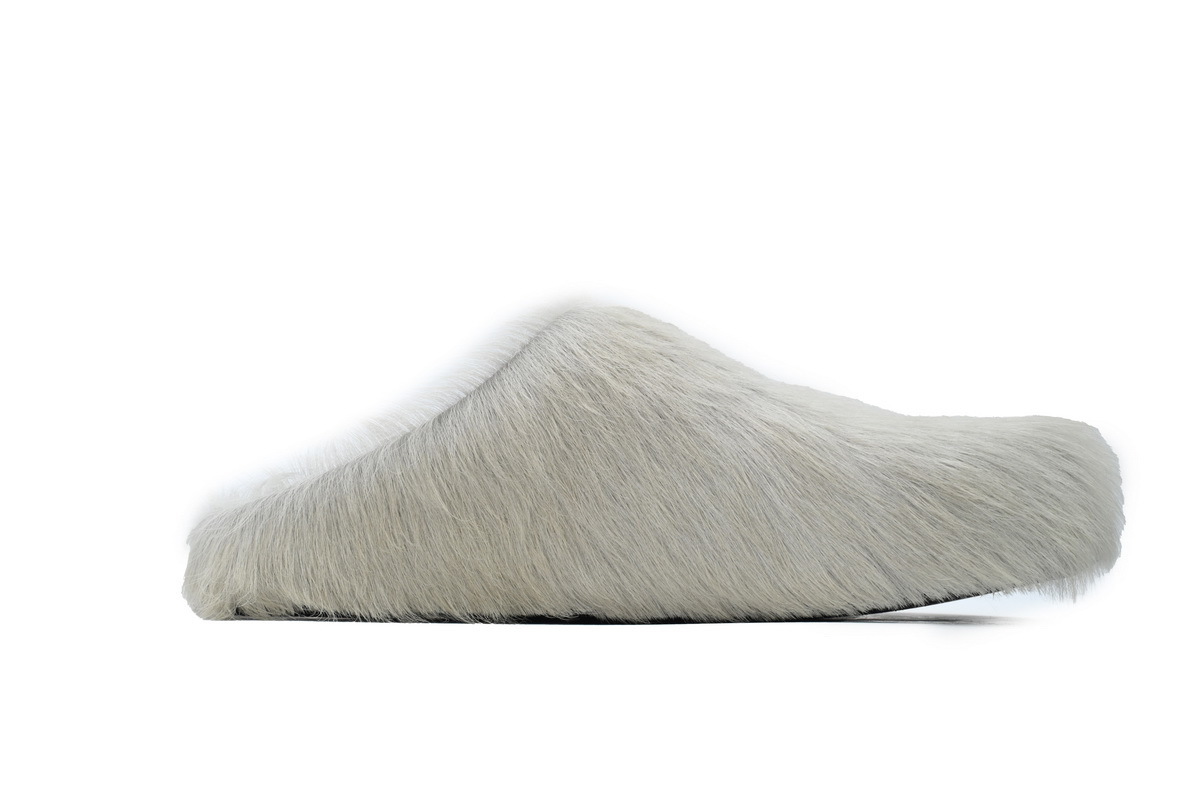 Marni Loafers Long-hair Calfskin Fussbett Grey Slippers