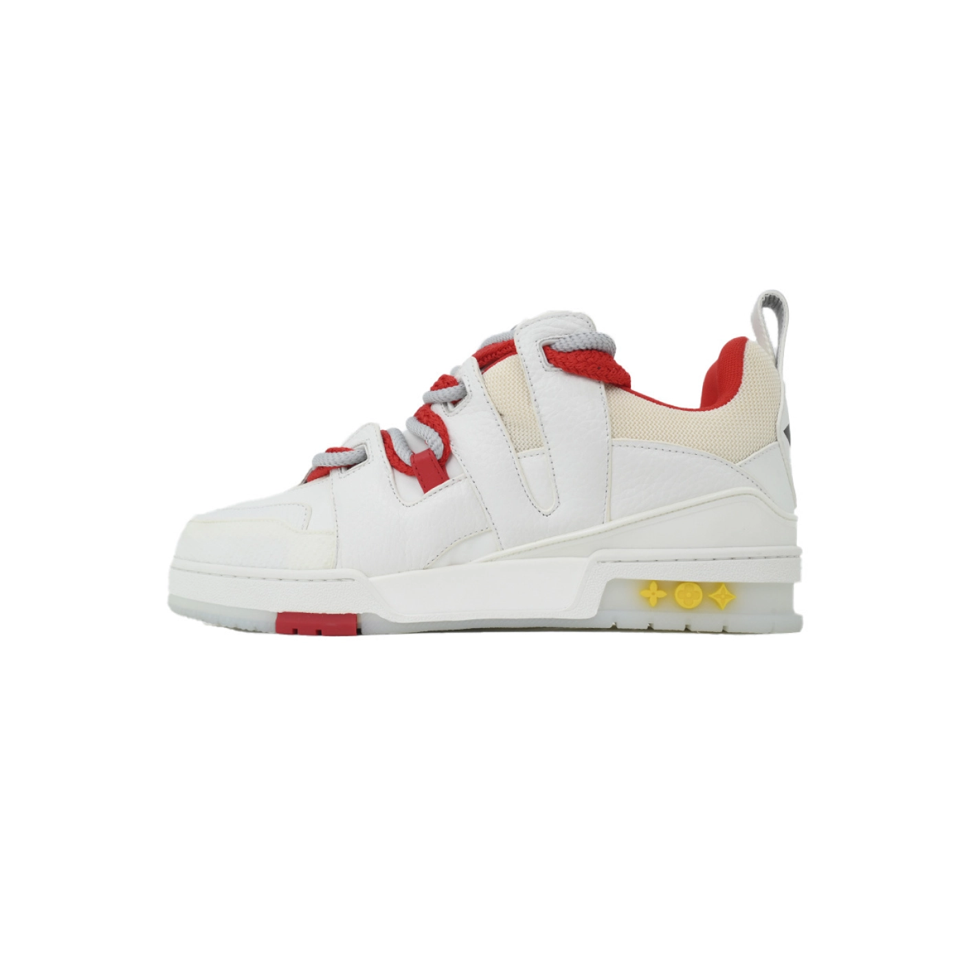 Louis Vuitton LV Skate Sneaker White And Red Flowers