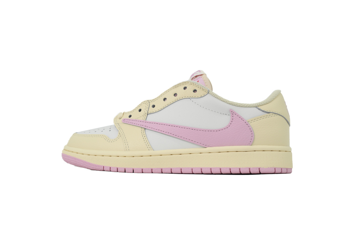 Travis Scott x Air Jordan 1 Low Soft Powder Pouring IQ7604-100