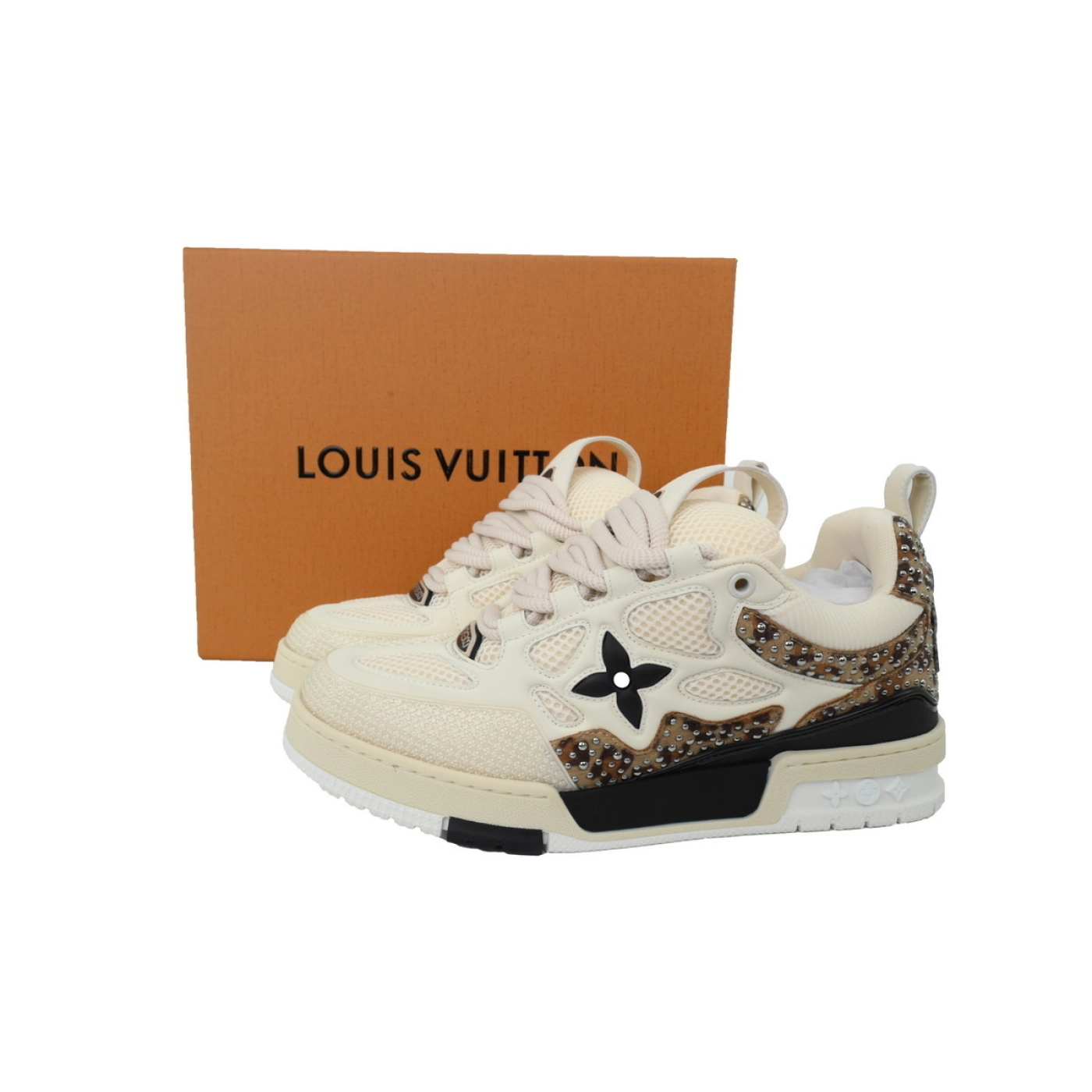 Louis Vuitton LV Skate Sneaker White Coffee Diamond
