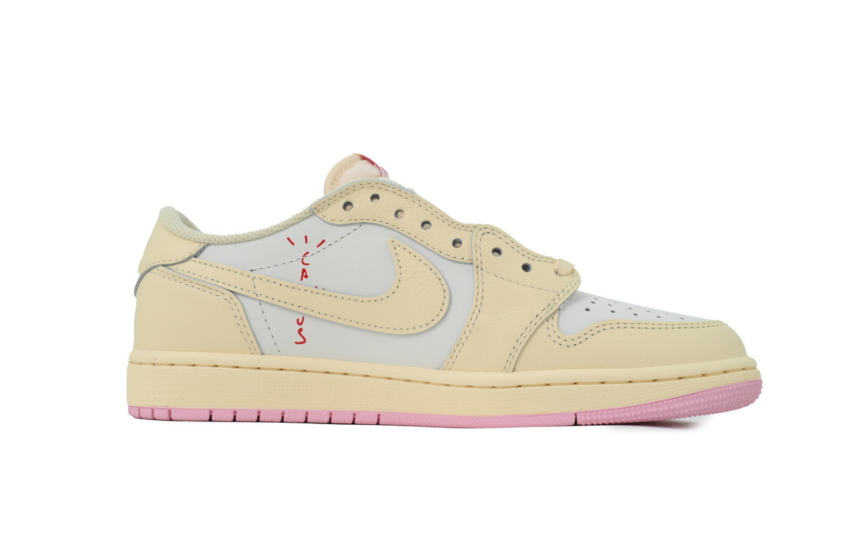Travis Scott x Air Jordan 1 Low Soft Powder Pouring IQ7604-100