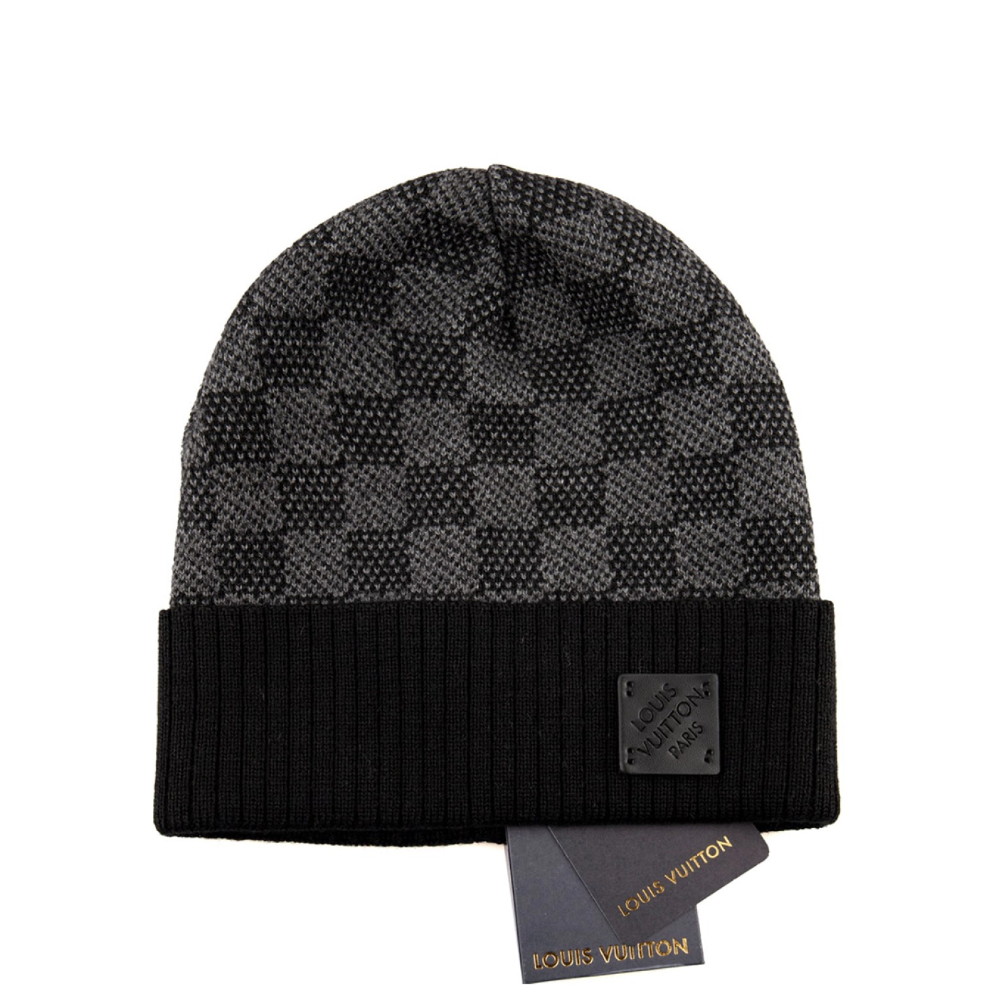 Louis Vuitton Petit Damier Beanie Black Gray