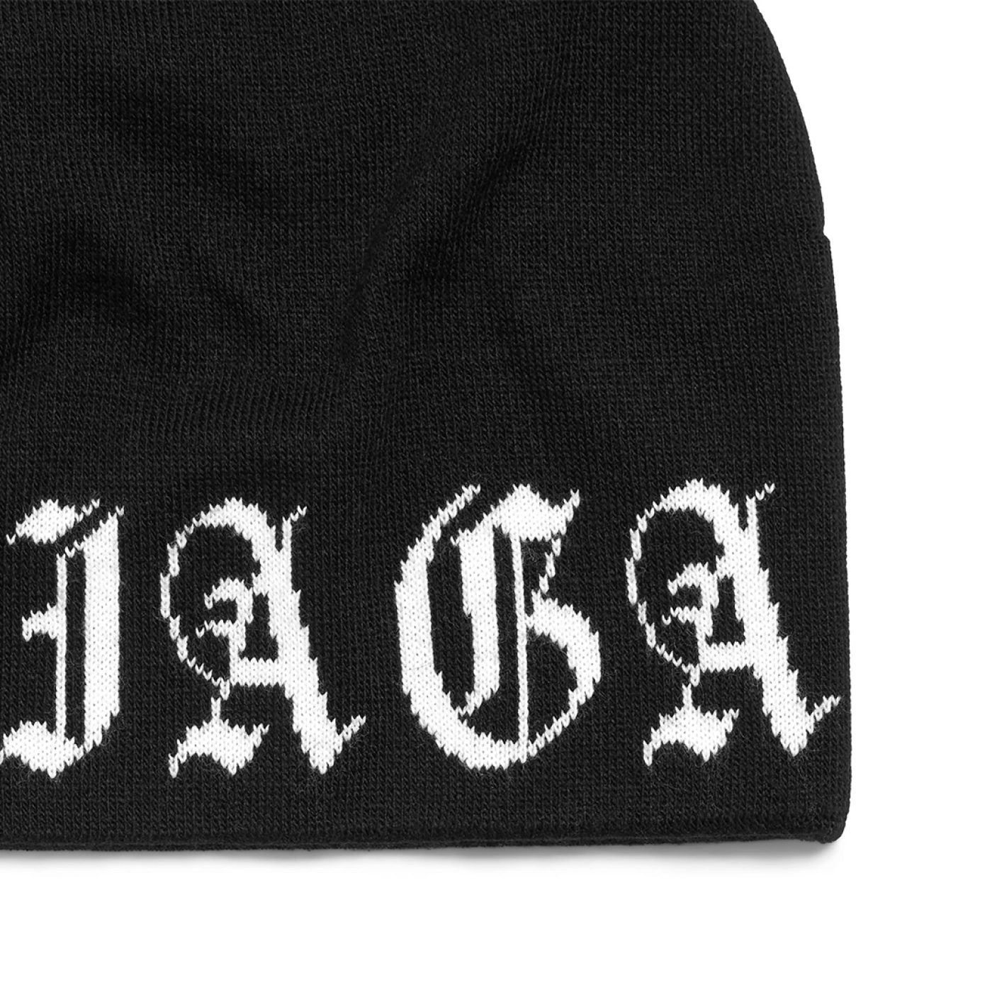 Balenciaga All-around Blackletter Beanie In Black