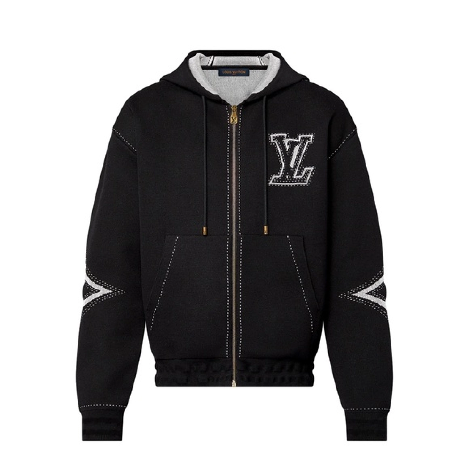 Louis Vuitton Black and White Hoodie Jacket