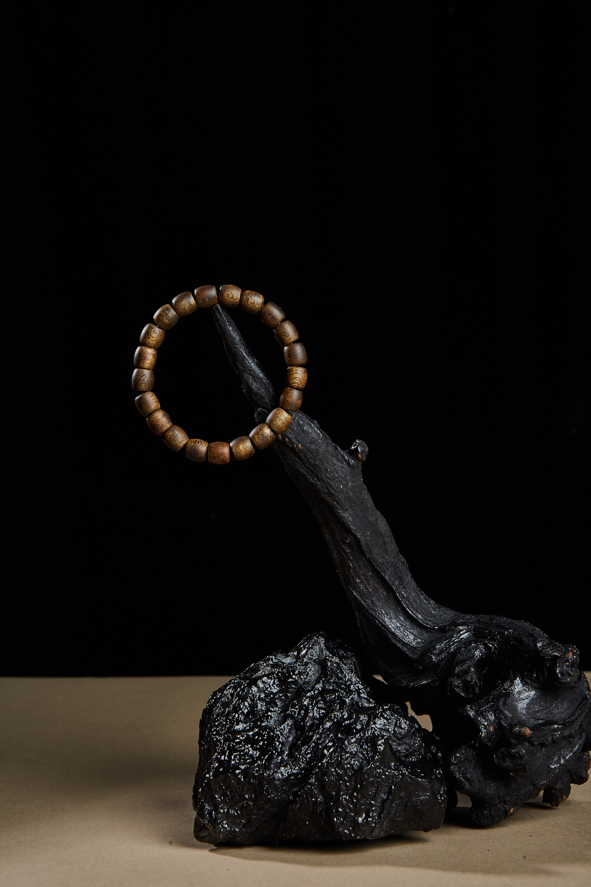G01-Single circle drum bead agarwood bracelet