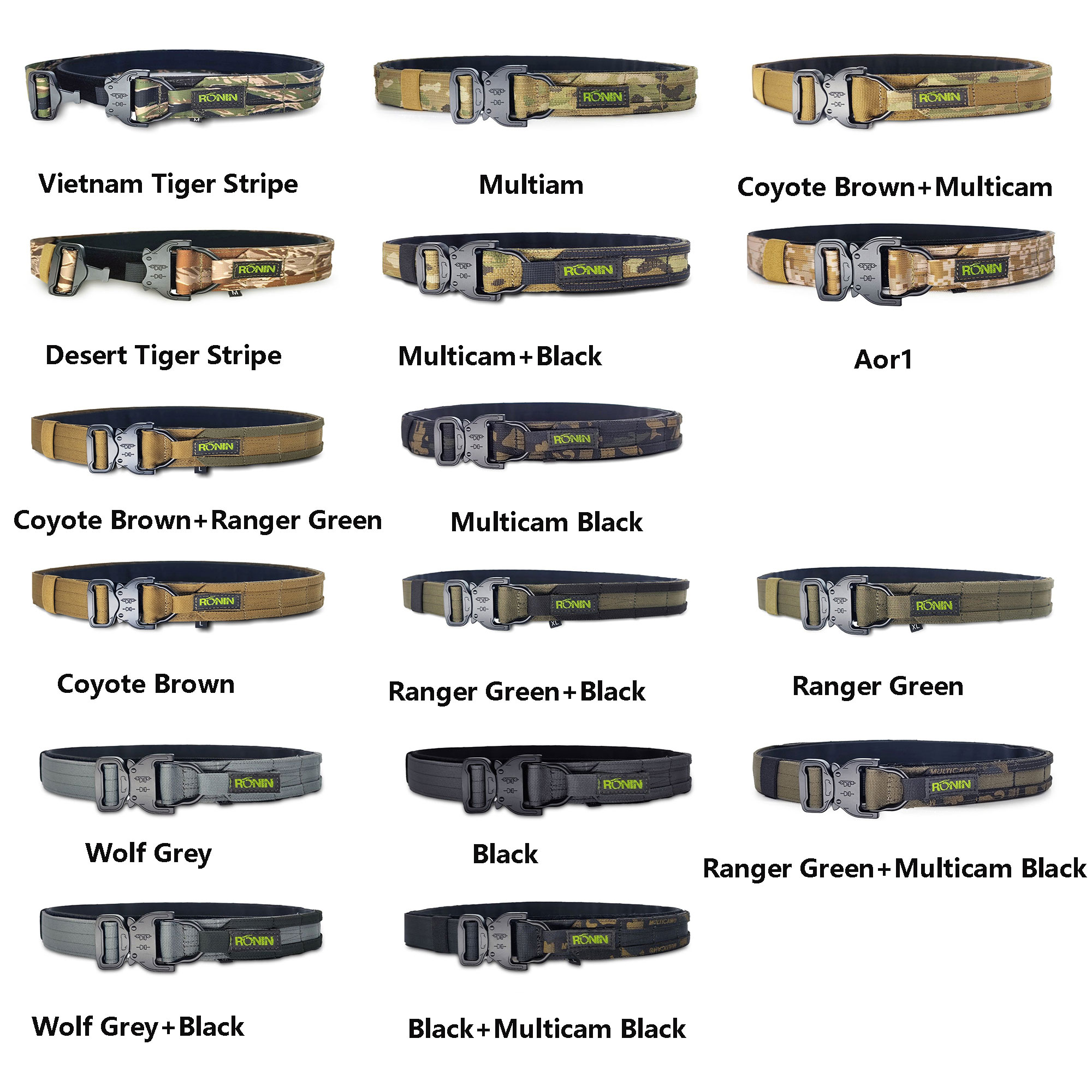 TR 2 in Ronin Style Metal Buckle Tactical Belt