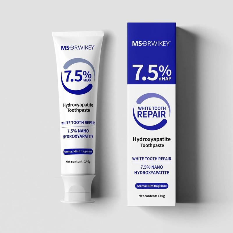 MSDRWIKEY Fluoride-Free Hydroxyapatite Toothpaste | Enamel Repair | Breath Freshening | Mild Mint | 4.23 oz flavored toothpaste Oral