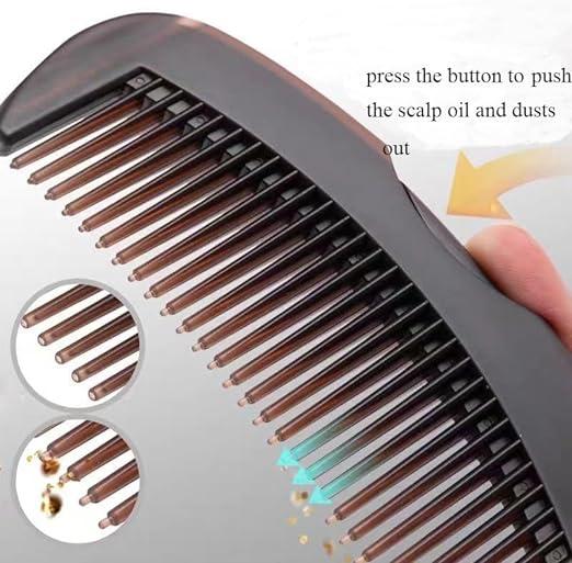 CEA Beauty Efficient Dandruff Comb for Women Men - Scalp Massage Comb with Unique Hollow Teeth for Healthy Hair Growth Haircare Heatless(2pcs)