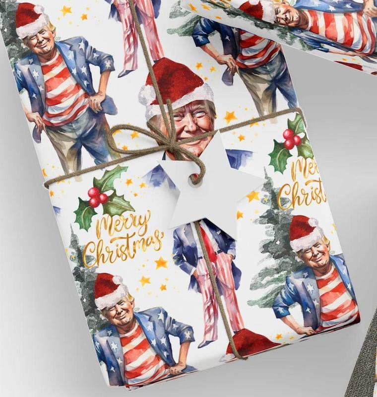 President Gift Wrap for Christmas,