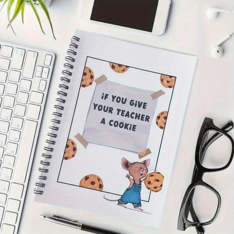 Cartoon Mouse Pattern Notebook, 1 Count Creative Teacher Appreciation Notebook, Personal Organizer for Back To School Or End Of Year Gifts