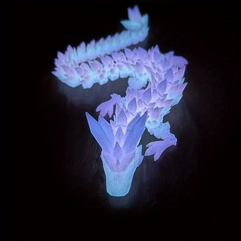 3D Printed Luminous Artificial Crystal Dragon Statue,