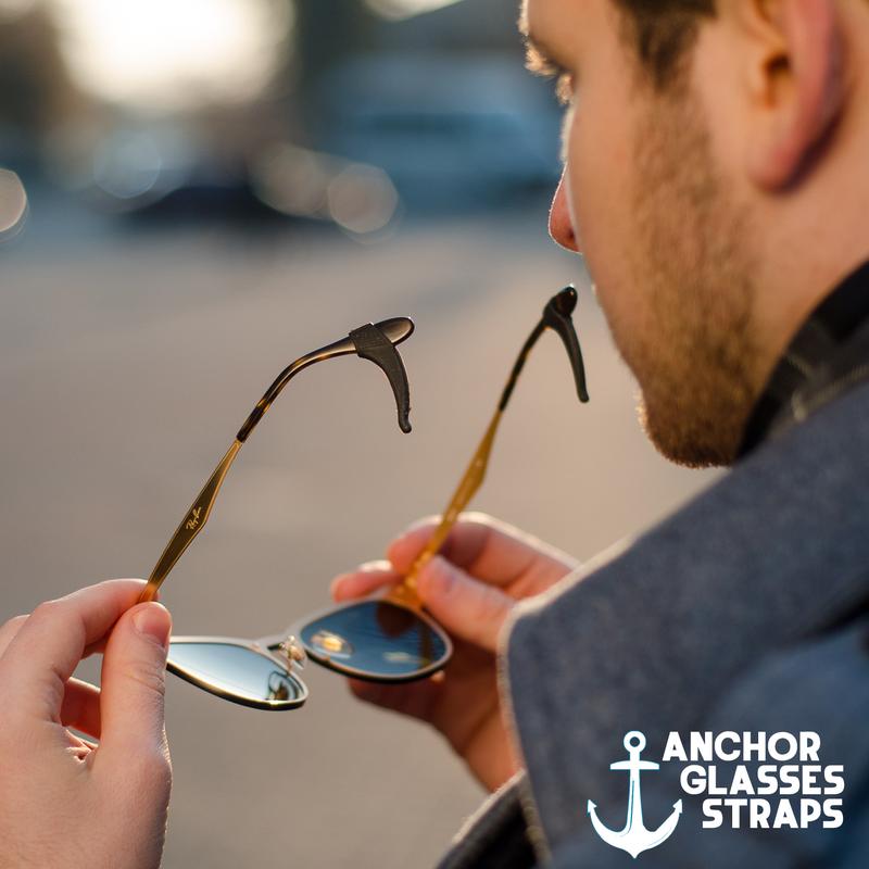 Anchor Glasses Grips - Anti Slip Eyeglass Holder Ear Grip Sunglasses Retainer Temple Tip Reading Glasses Holder