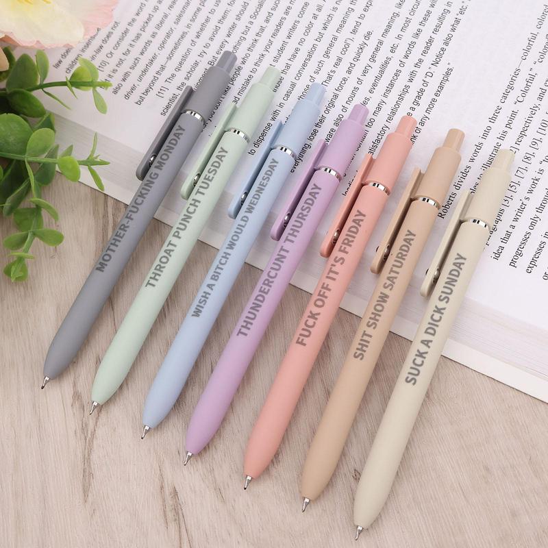 Creative Gel Ink Pen, 7pcs/set