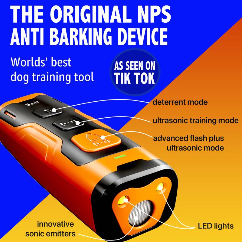 NPS 2024 Release Dog Bark Deterrent Device Stops Bad Behavior - No need yell or swat, Just point to a dog, Hit the button - Long-range ultrasonic