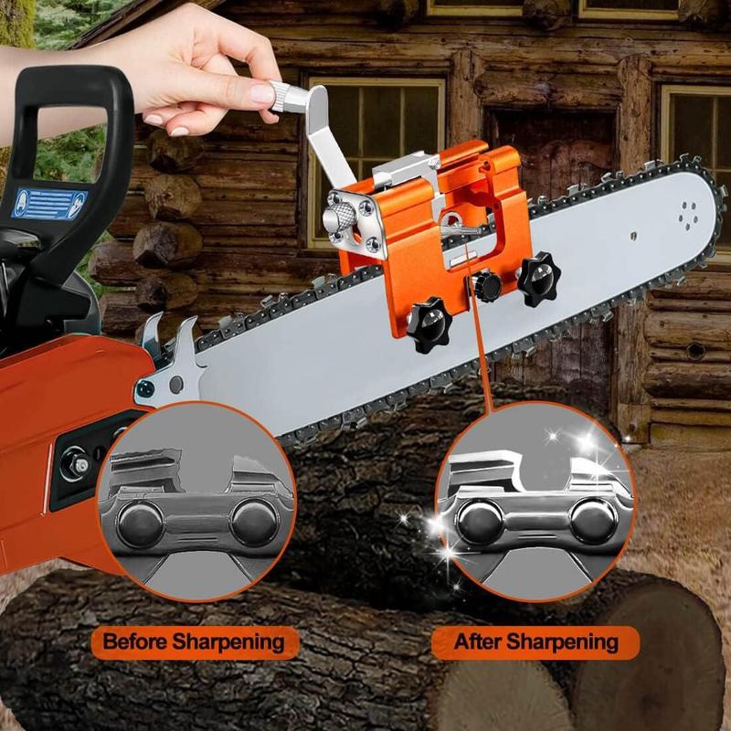 Multipurpose Portable Chain Saw Blade Sharpener,1 Set Manual Chainsaw Blade Sharpener,(Applicable to all types)