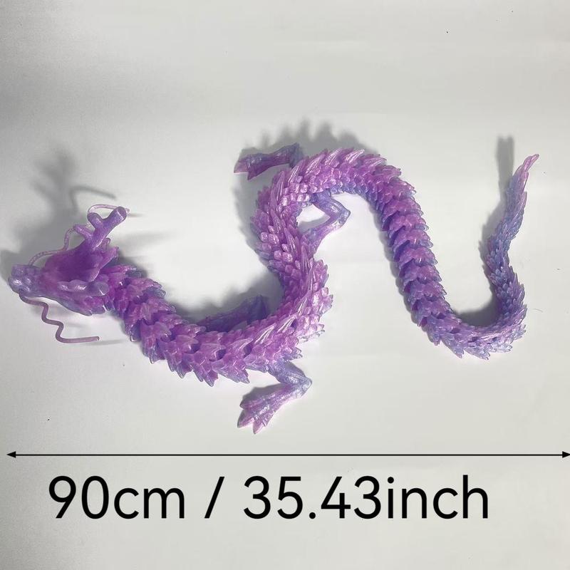 3D Printed Luminous Artificial Crystal Dragon Statue,