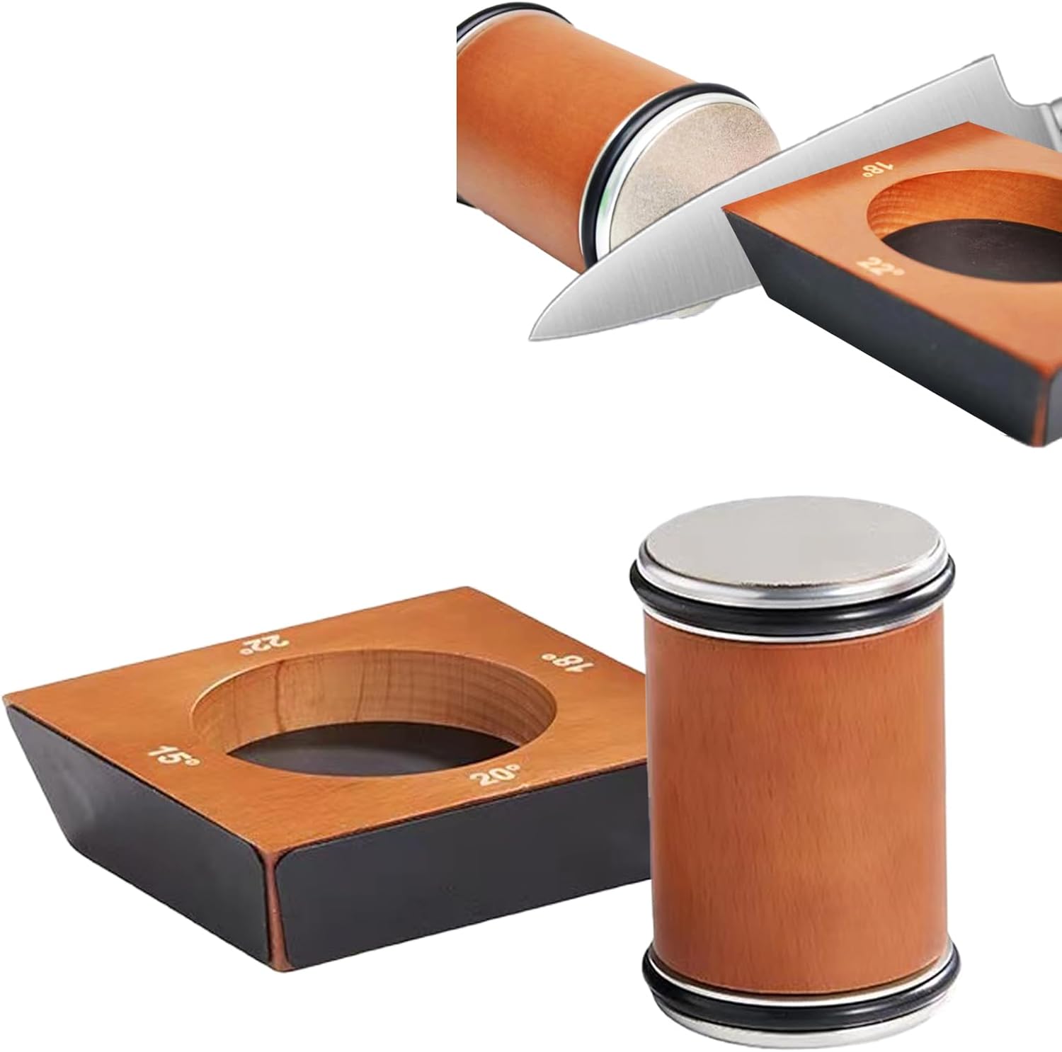 Knife Sharpener Tool, Knife Sharpening with Diamonds and Ceramic for Steel of Any Hardness,