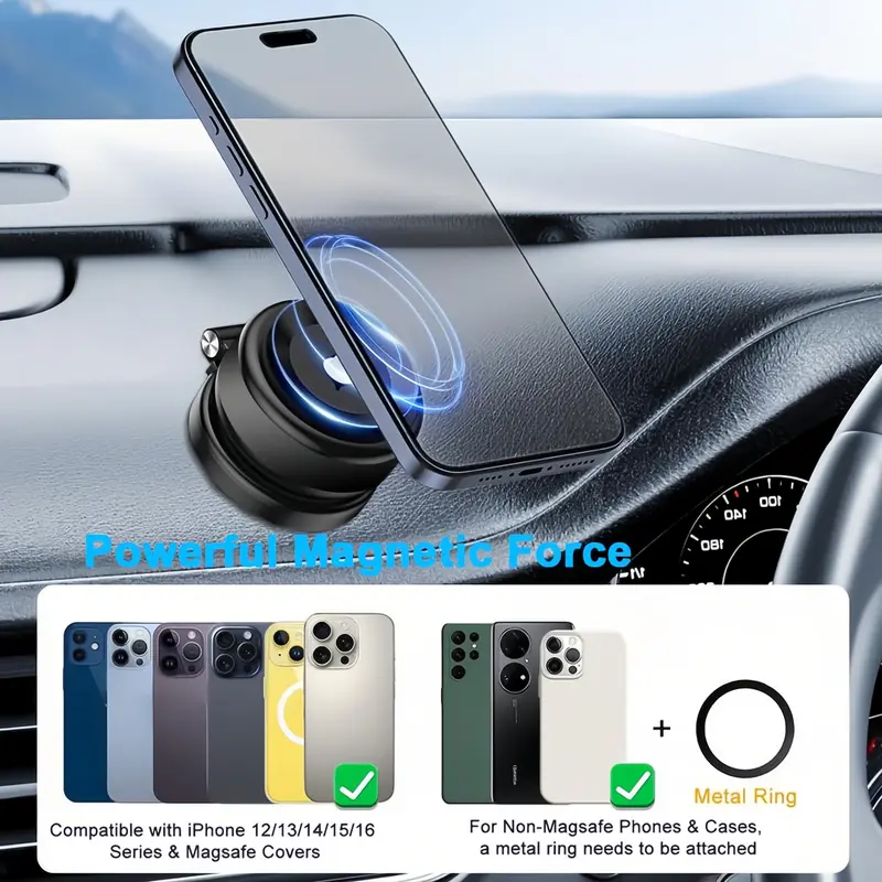 Electric Vacuum Magnetic Suction Phone Holder,