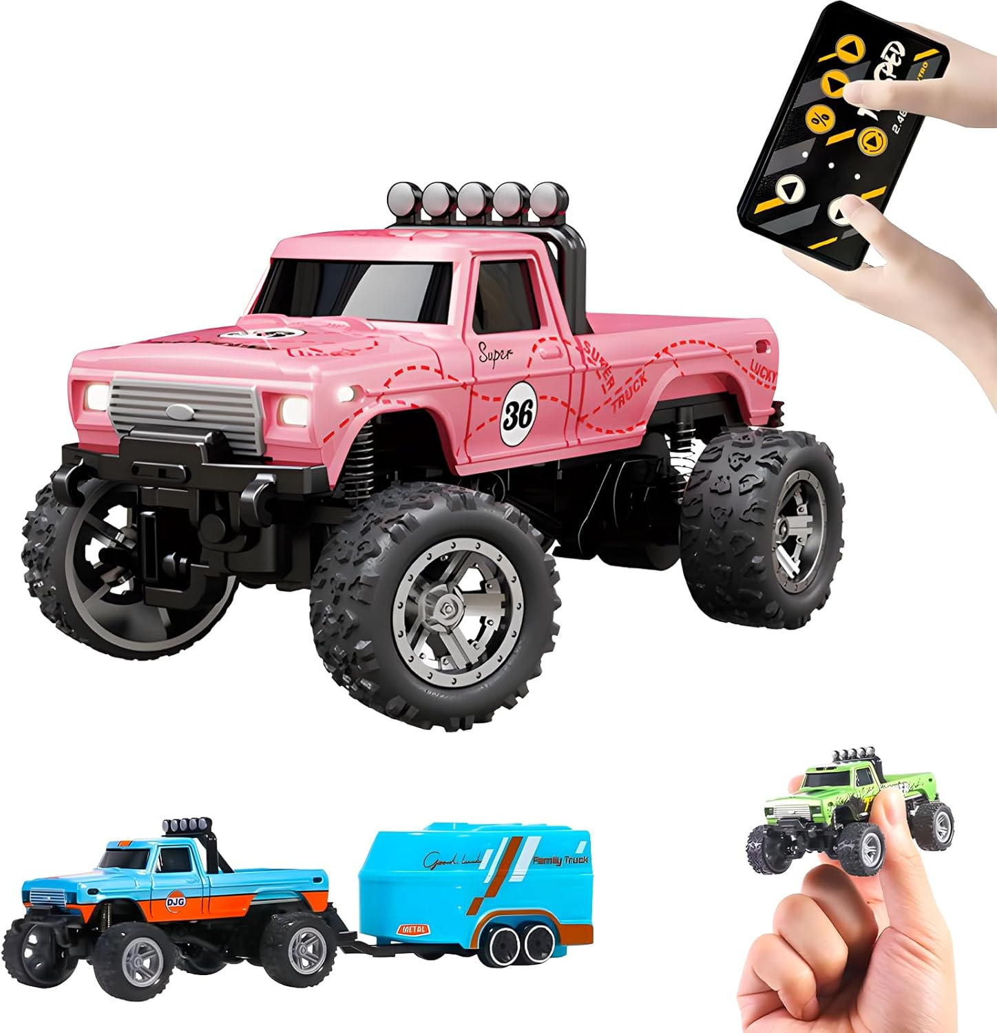 2.4GHz Remote Control All-Terrain Vehicle, 3-Speed Adjustable, USB-C Rechargeable,