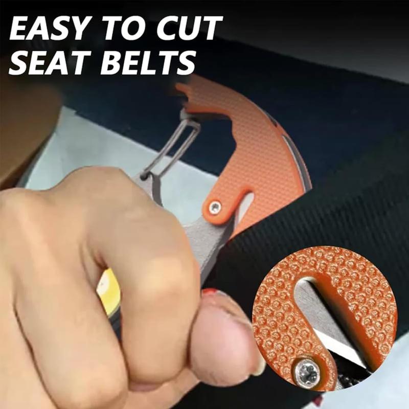 LED Small Flashlight Multitool, Rechargeable Keychain Light, COB Multi-Function Mini Work Light, 500 Lumens, 7 Lighting Modes with Seat Belt Cutter, Screwdriver, and Whistle