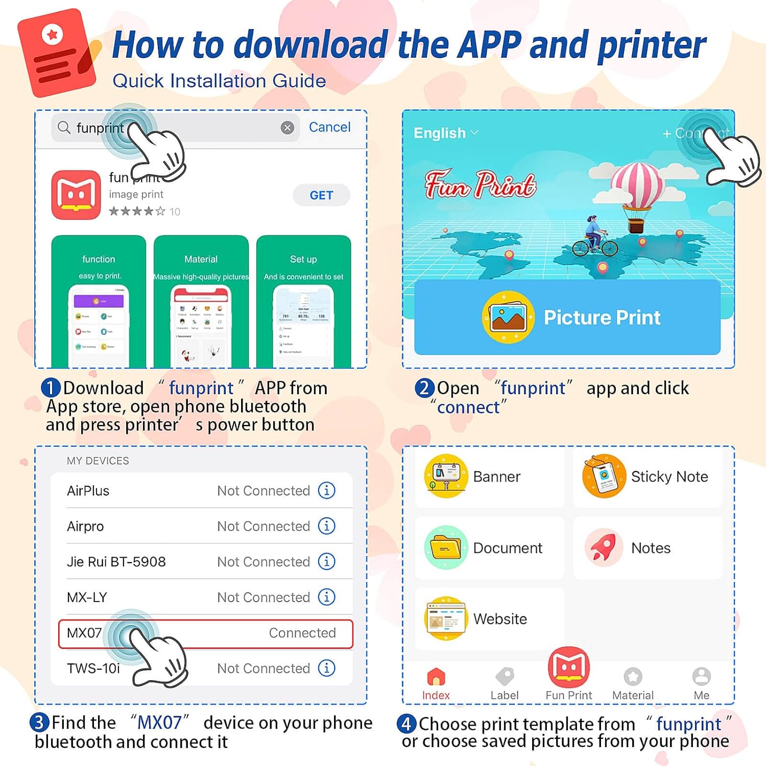 USB Portable Mini Photo Printer,