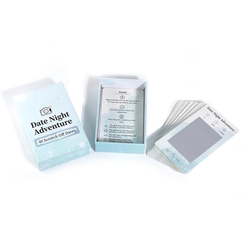 Scratch Off Couples Game Card, 1 Box Romantic Date Night Adventure Card, Party Game Card for Couple, Wedding Gift, Party Gift