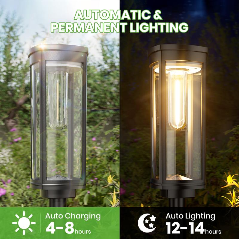 olar Outdoor Garden Street Lights, Outdoor Solar Lights for Driveways, Lawns, Patios, Sidewalks, Courtyards