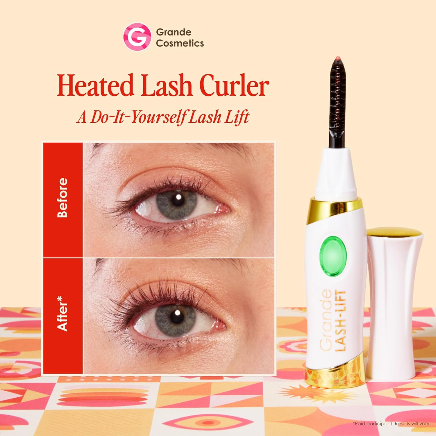 Grande Cosmetics LASH-LIFT Heated Lash Curler,