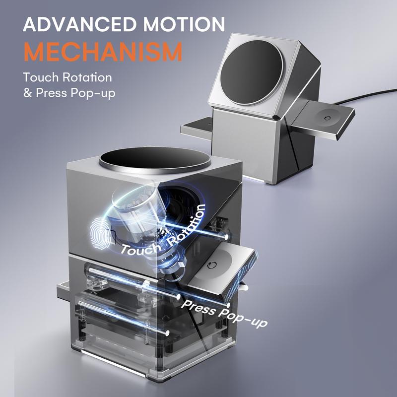 Three in one wireless charger, fast charging, Qi2 certified, suitable for iPhone, iWatch, AirPods headphone charging stations,