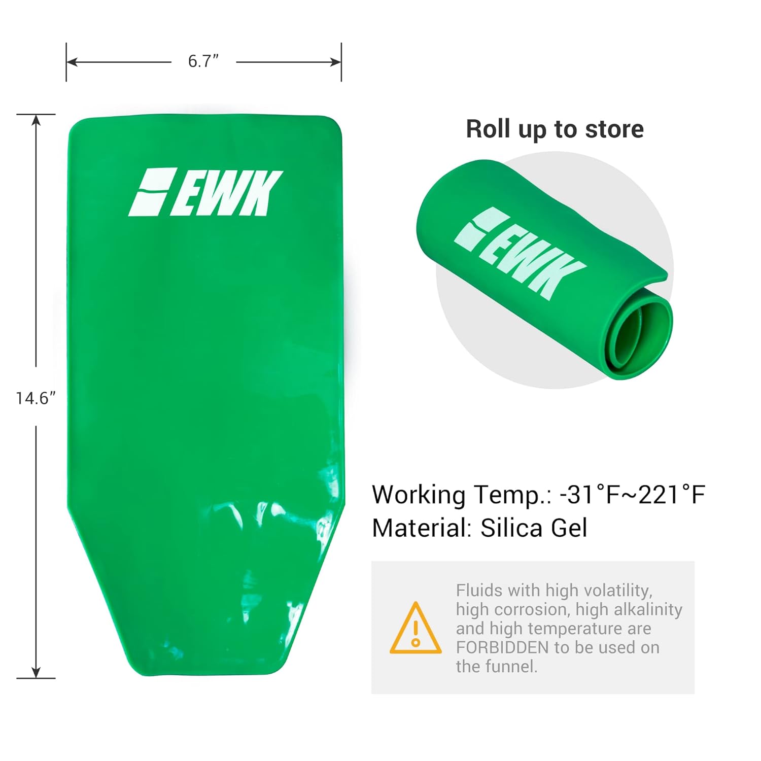 EWK Flexible Oil Funnel Reusable General Oil Change Draining Tool Spill-Free Oil Filling