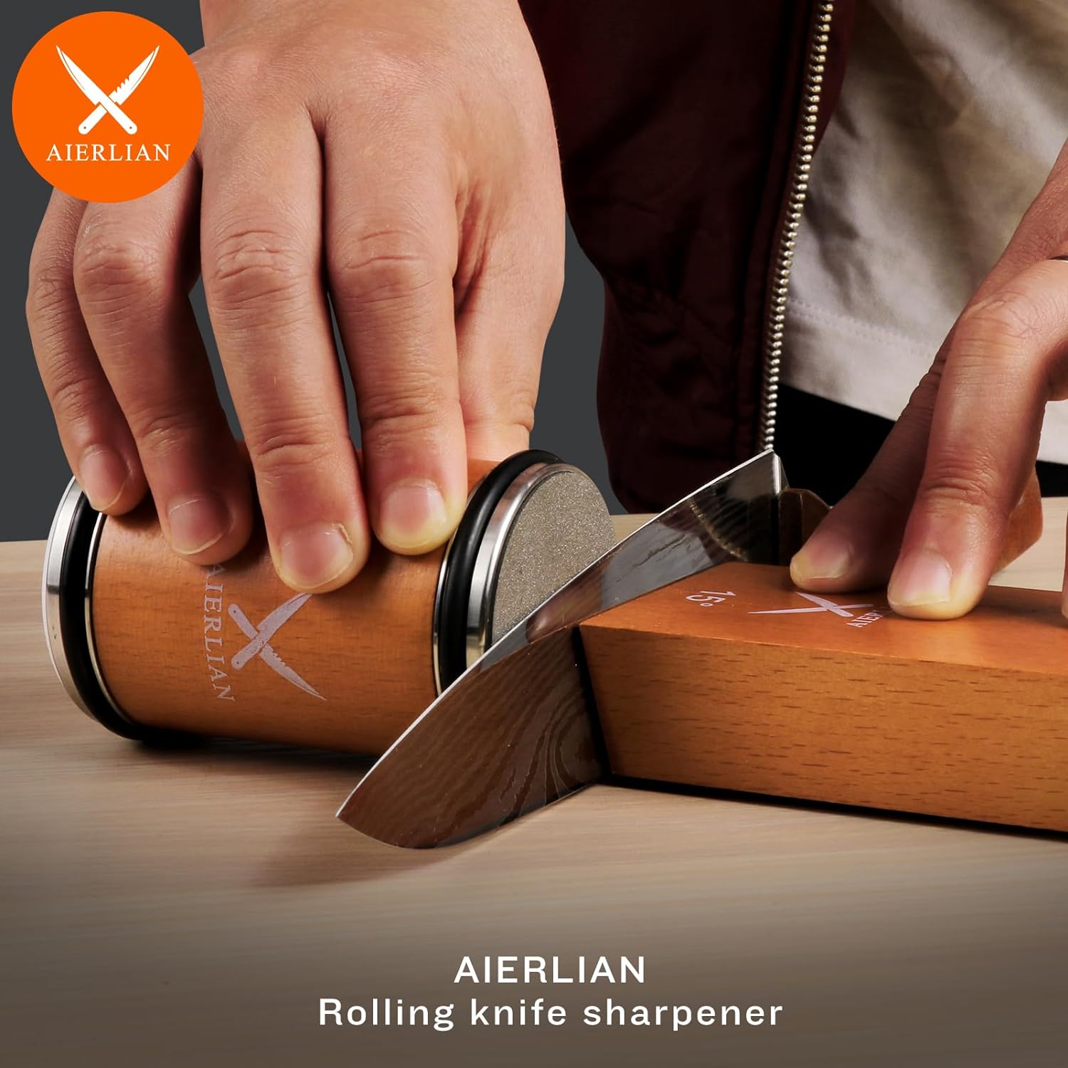 Knife Sharpener Tool,  Knife Sharpening with Diamonds and Ceramic for Steel of Any Hardness,