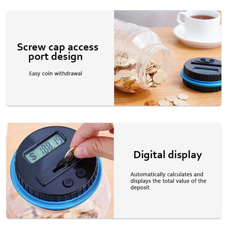 Large Piggy Bank for Boys and girls, Digital Coin Counting Bank with LCD Counter,