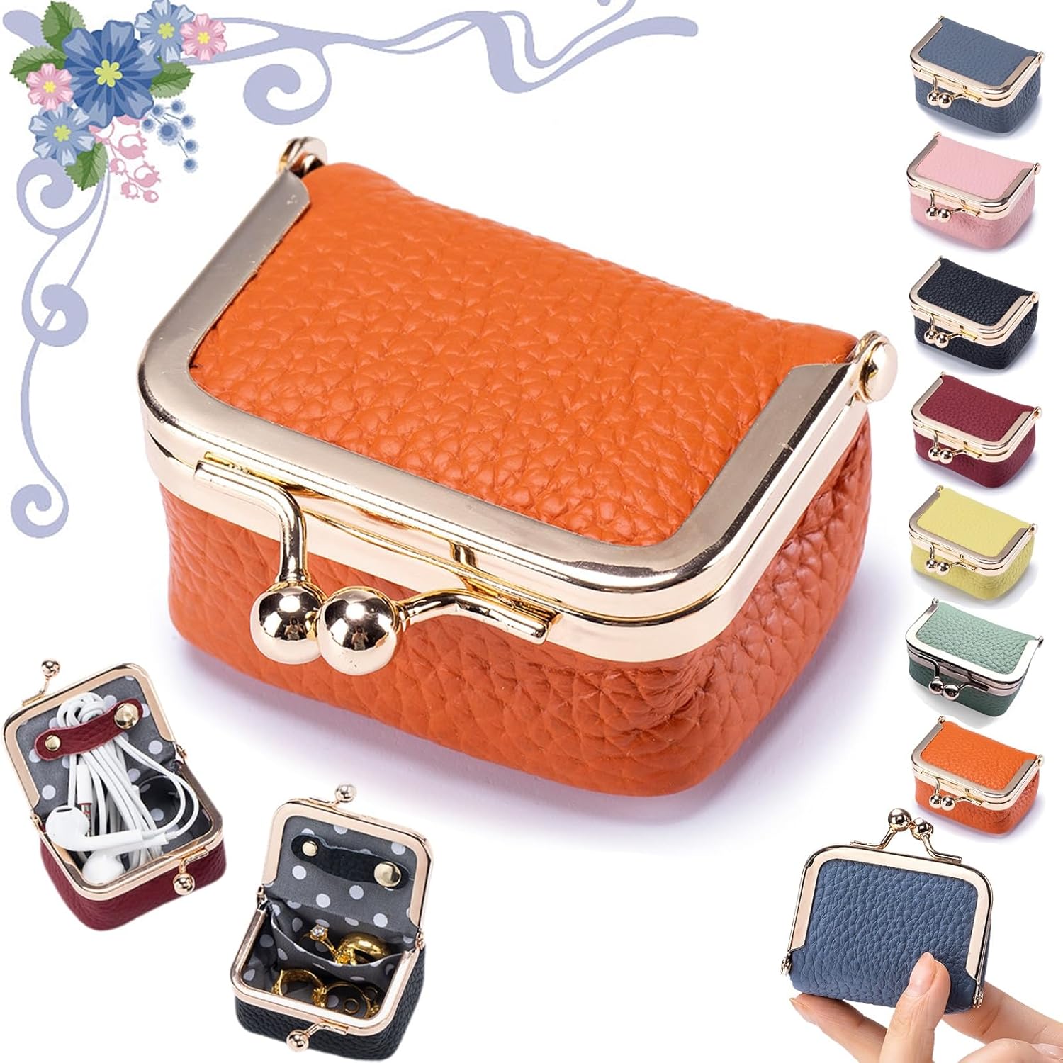 Genuine Leather Mini Jewelry Box,