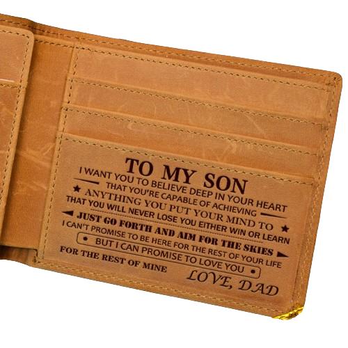 Christmas 2024-Wallet-Engraved,Wallet for Son From Mom & Dad-