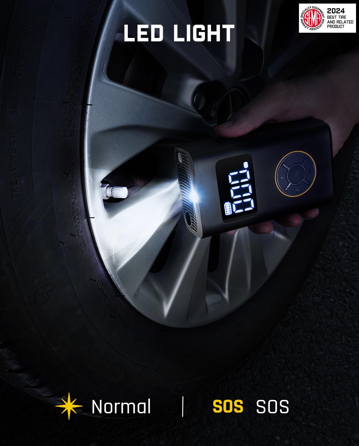 Portable Tire Inflator for Compact Car,