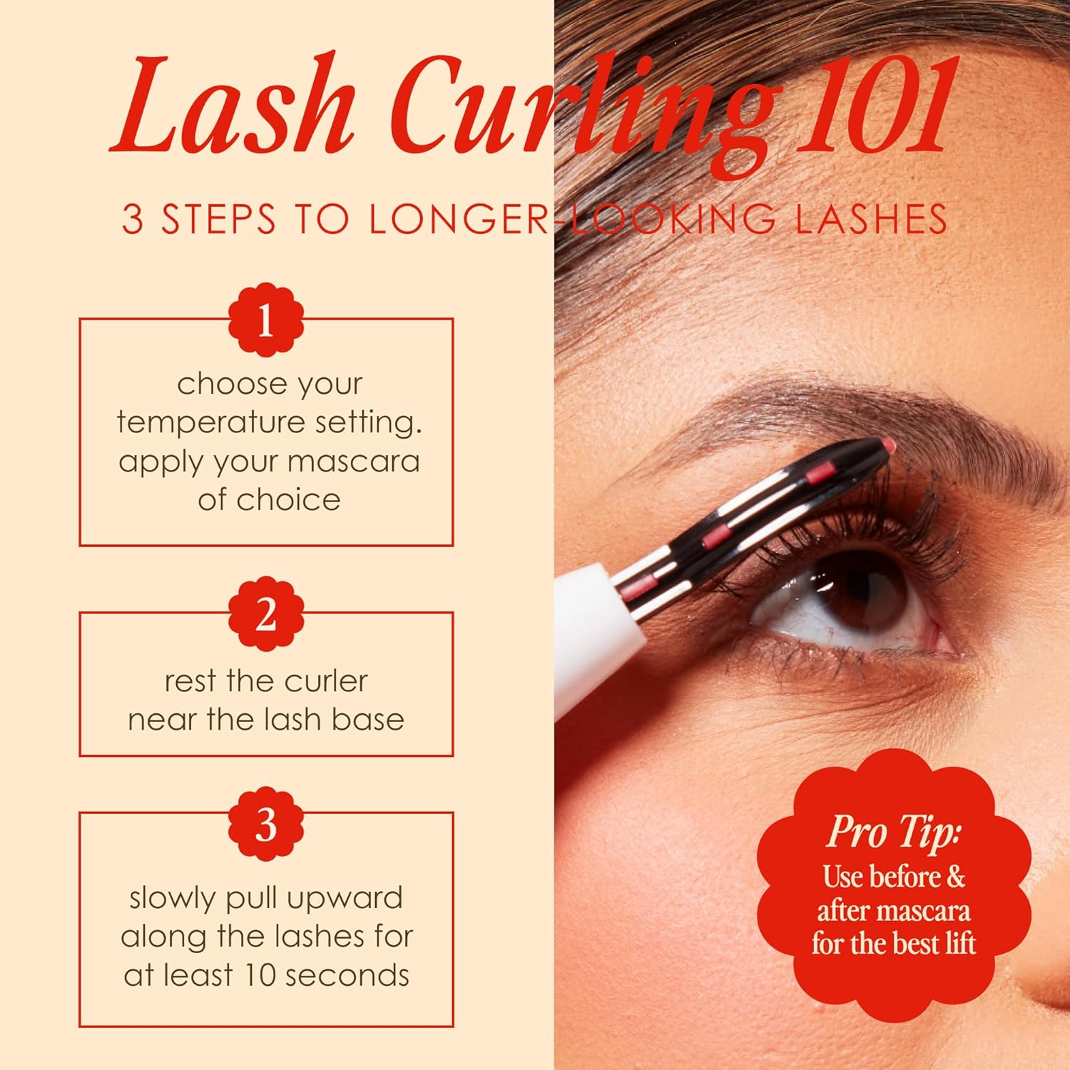 Grande Cosmetics LASH-LIFT Heated Lash Curler,