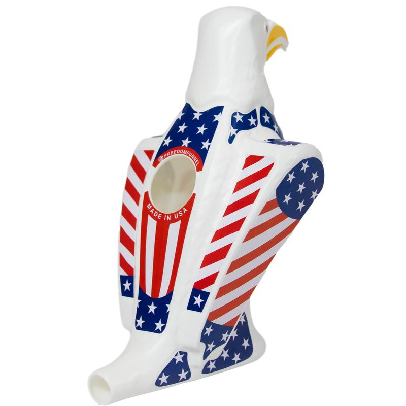 THE FREEDOM FUNNEL - Patriotic American Eagle Shaped Drinking Device - Made in USA