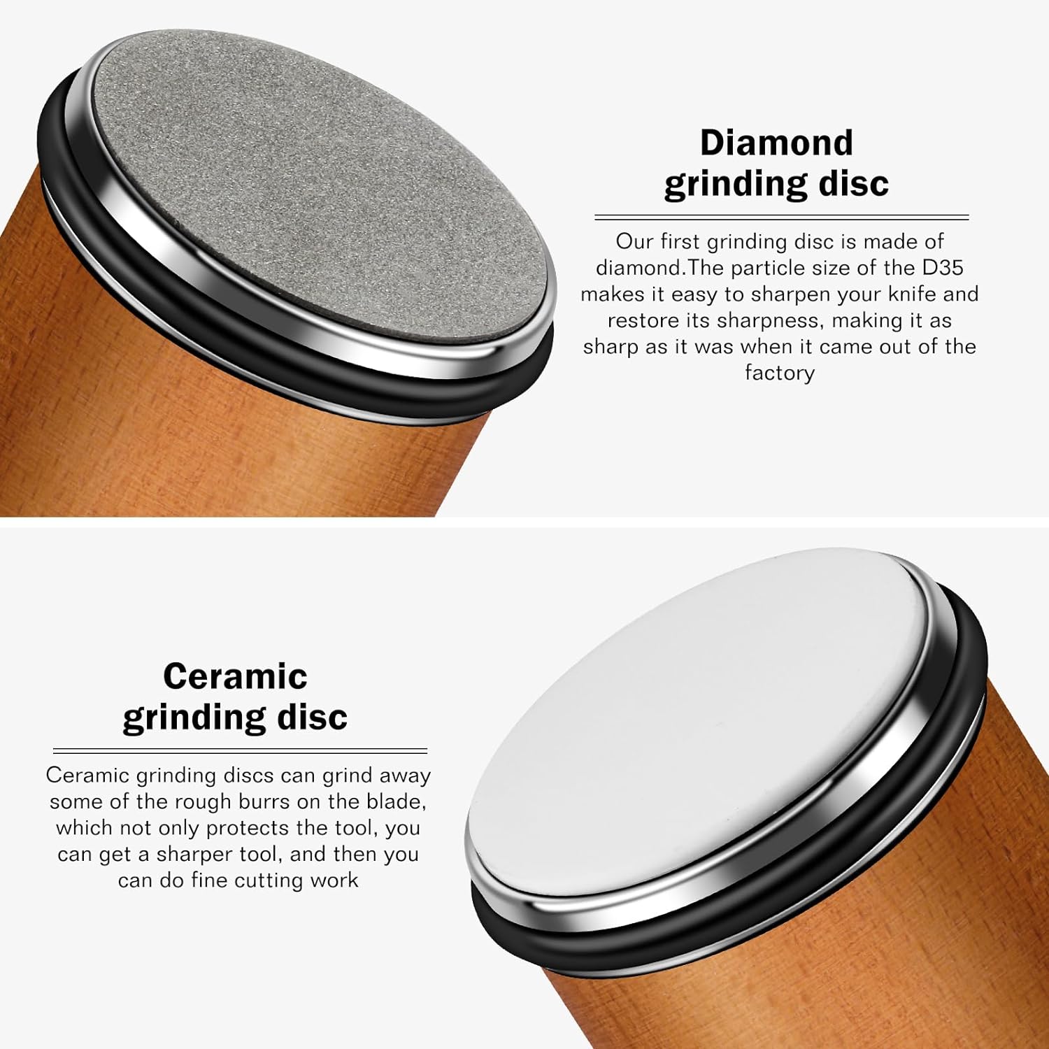 Knife Sharpener Tool,  Knife Sharpening with Diamonds and Ceramic for Steel of Any Hardness,