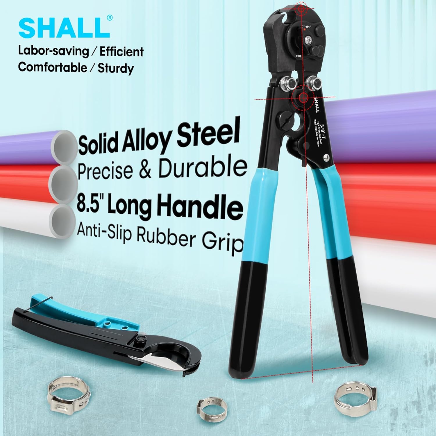 2 IN 1 Pex Crimping Tool Pliers Cinch and Remove Combo Function