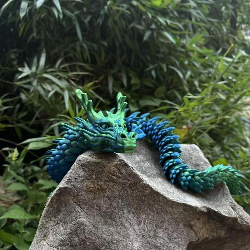 3D Printed Luminous Artificial Crystal Dragon Statue,