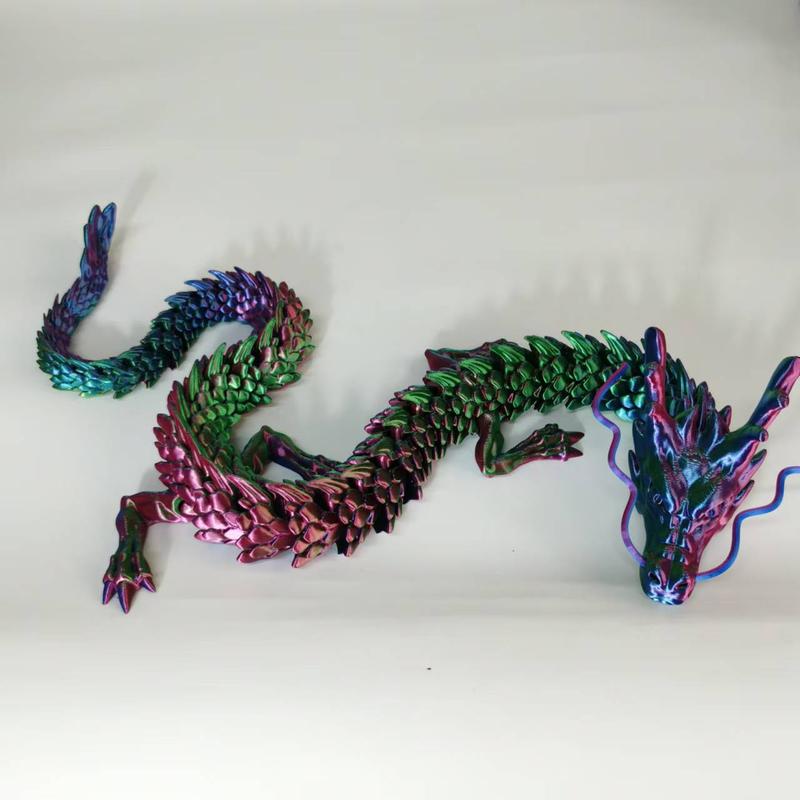 3D Printed Luminous Artificial Crystal Dragon Statue,
