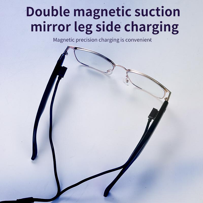 Bluetooth audio smart glasses with photochromic lenses that darken in sunlight, metal frame, surround sound and microphone