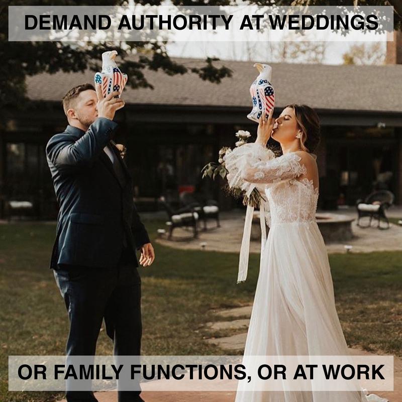 THE FREEDOM FUNNEL - Patriotic American Eagle Shaped Drinking Device - Made in USA