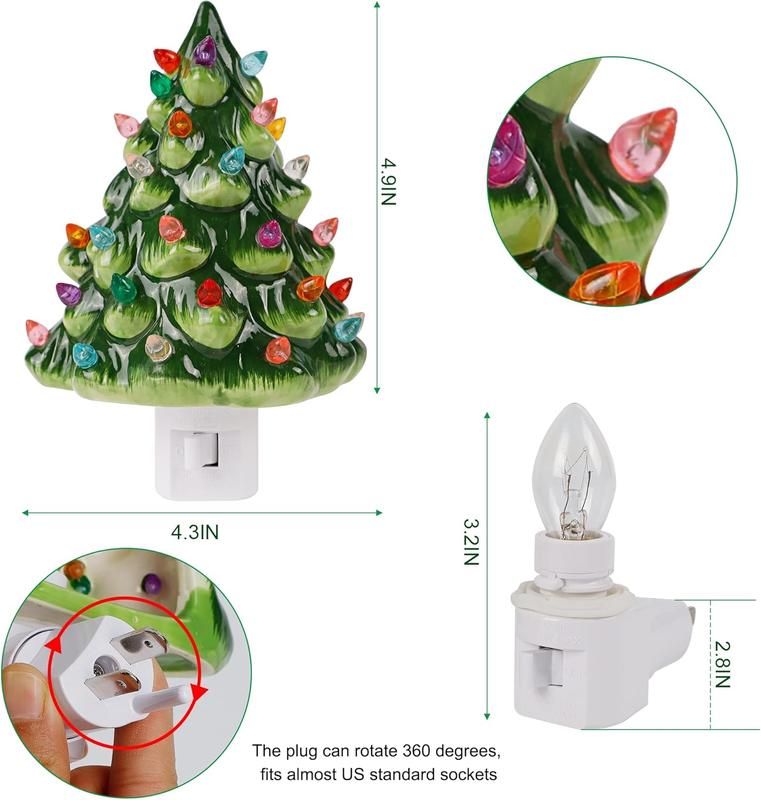 Christmas Ceramic Tree Night Light,