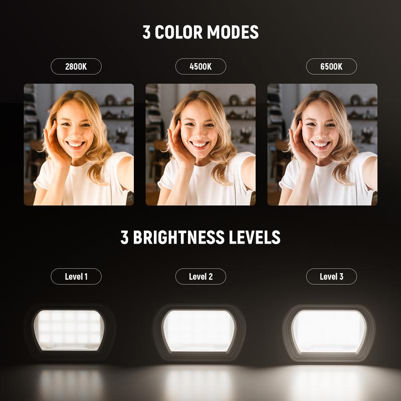 NEEWER M21 BASIC Magnetic Auxiliary Light Compatible with DJI OSMO Pocket 3 Gimbal Camera Creator Combo,