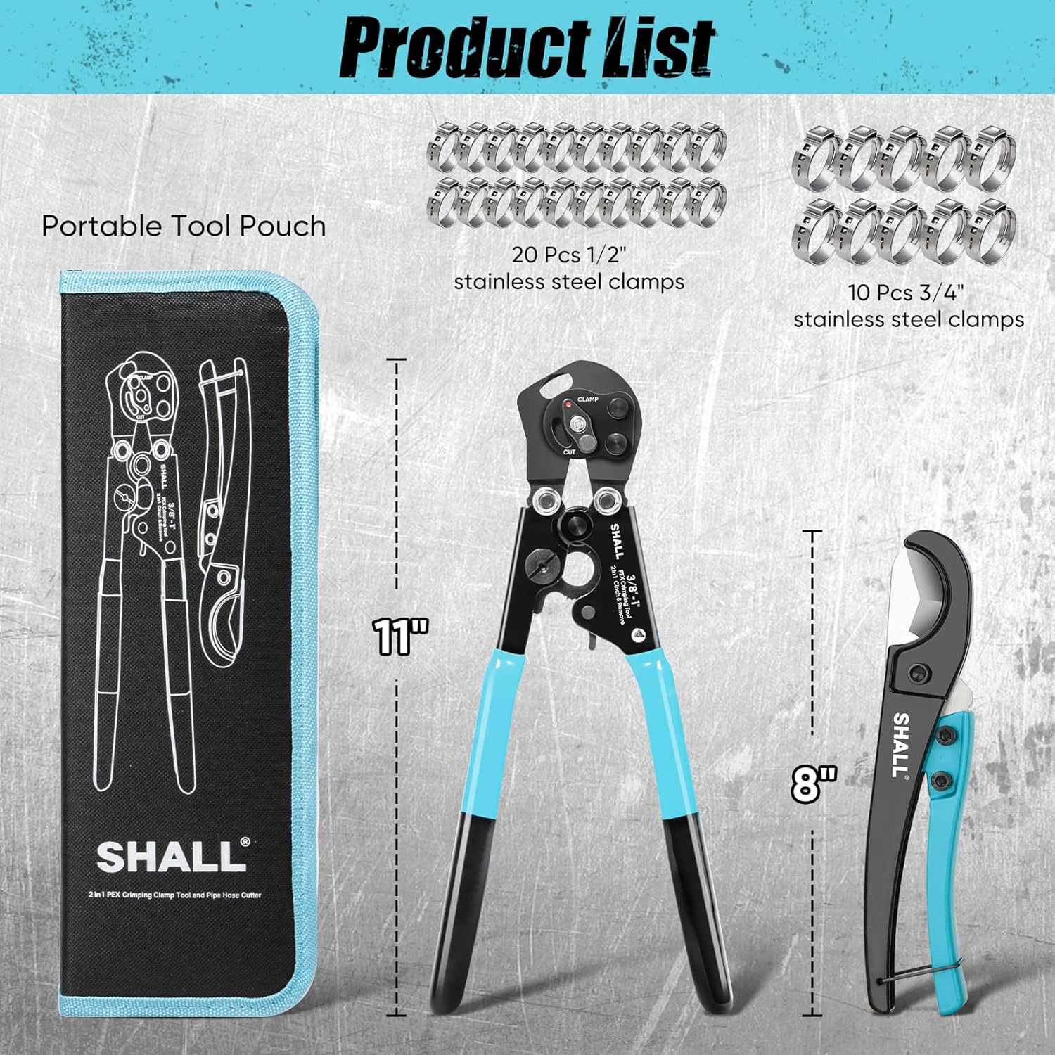 2 IN 1 Pex Crimping Tool Pliers Cinch and Remove Combo Function