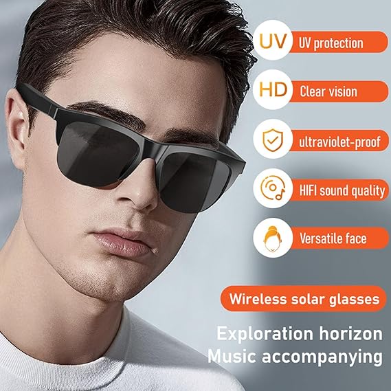 2024 Upgrade Bluetooth Sunglasses. Suitable for all mobile phones.