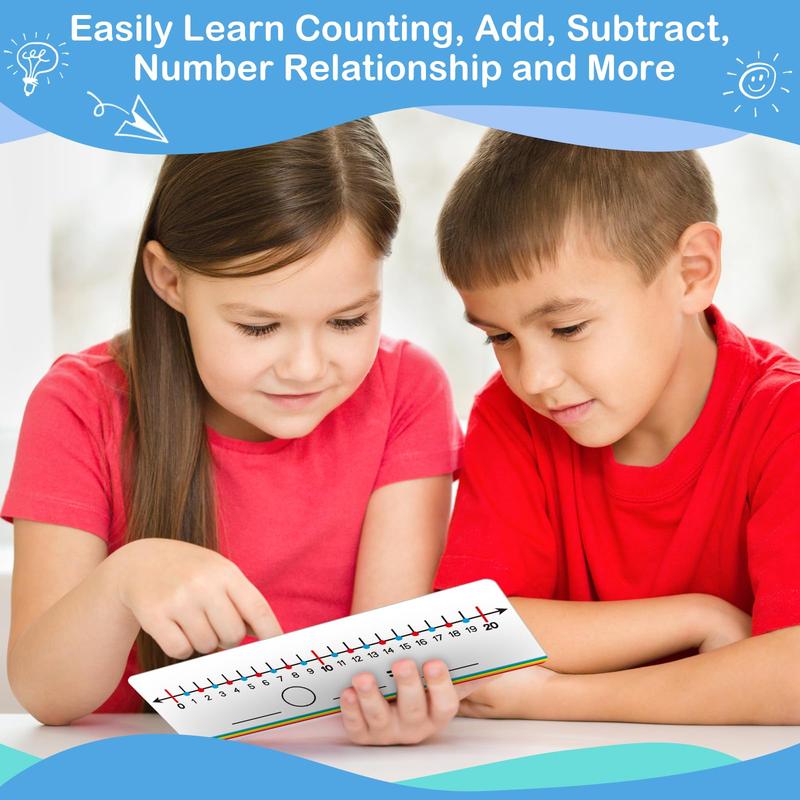 Aizweb 28 Pack Number Line Dry Erase Board Card, Student Classroom Must Have