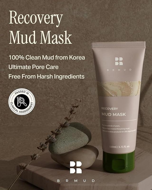 [Official Shop] Cardi Mask BRMUD Relief Mud Mask – Deep Cleansing & Hydrating with Boryeong Mud, Clinically Certified for Sensitive Skin, 3.71 fl. oz（Fake one pays ten）